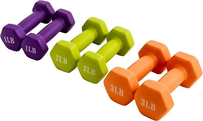 Fitvids Neoprene Dumbbell Set - Non-Slip Strength Training Weights for Home Gym & Fitness Equipment, Multiple Sizes —