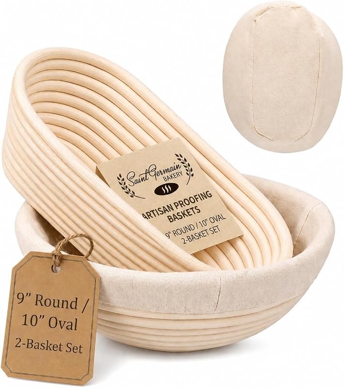 Saint Germain Bakery Premium Sourdough Proofing Basket Set — best baking bannetons for baking bannetons