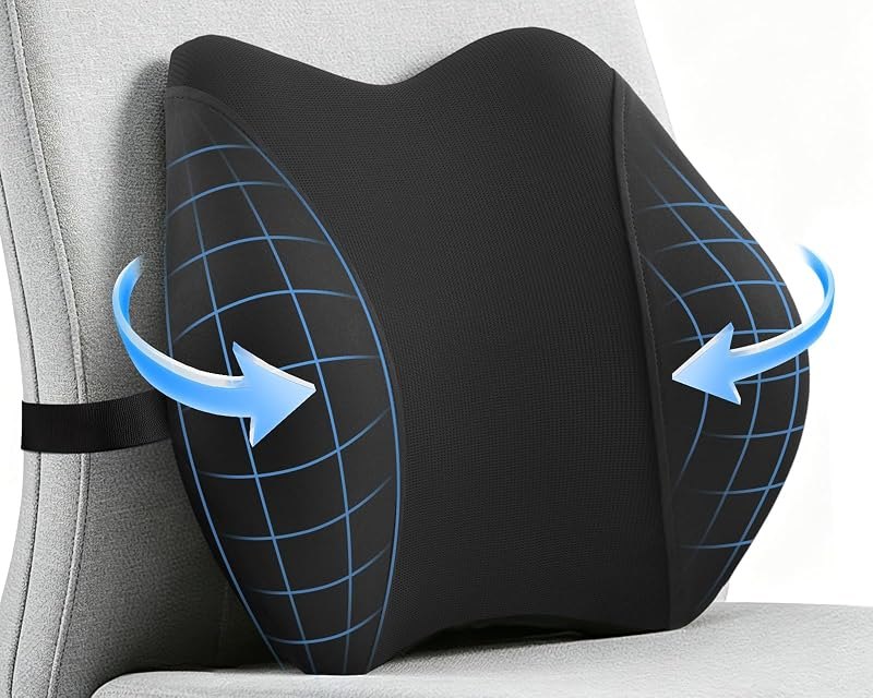 Lumbar Support Pillow for Office Chair, Lower Back Support, Pressure Relief — chair lumbar pillow for chair lumbar