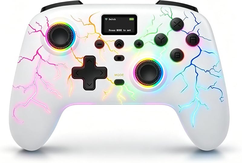 Morostron Wireless Controller for PC and Steam Games, Switch/Switch 2/iOS/Android Compatible, Interactive Screen, Hall