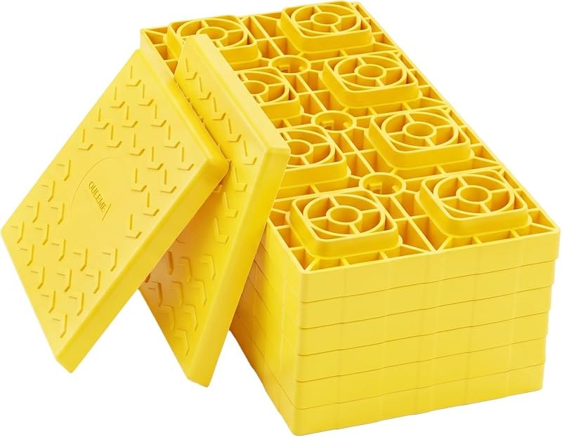 OULEME 8PK RV Leveling Blocks, 17.2"x8.5" Stackable Camper Trailer Levelers