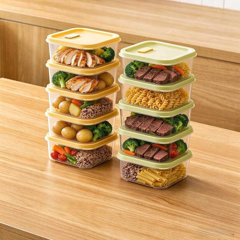 10 Pack 24oz Meal Prep Containers Food Storage Containers with Lids