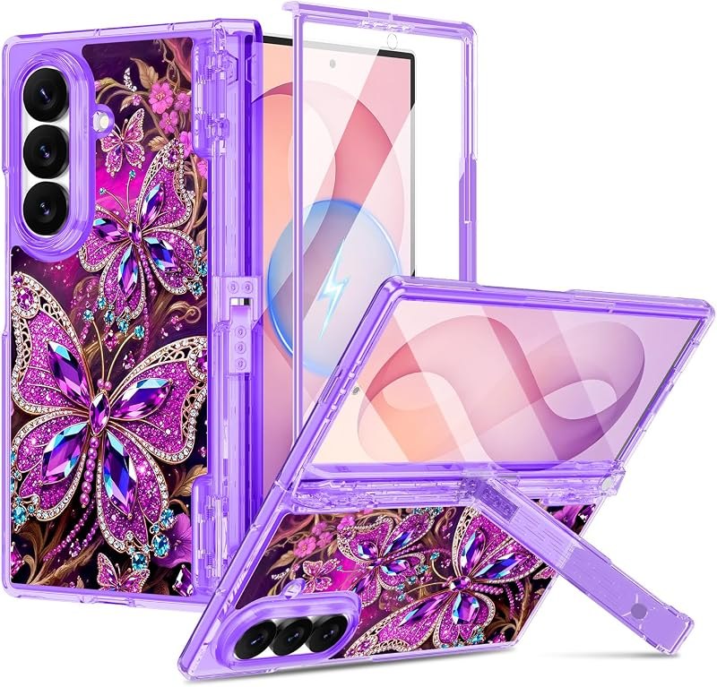 Btscase for Galaxy Z Fold 8 Ultra Case Magnetic with Hinge Protection & Hidden Foldable Kickstand,[Built-in Front