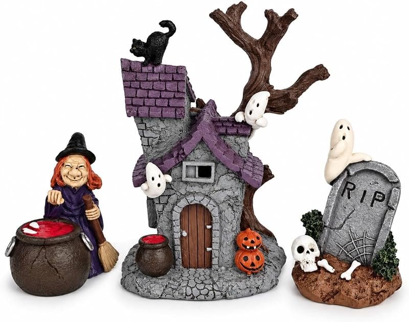 3-Piece Halloween Shelf Decor Set — halloween tombstone for halloween tombstone
