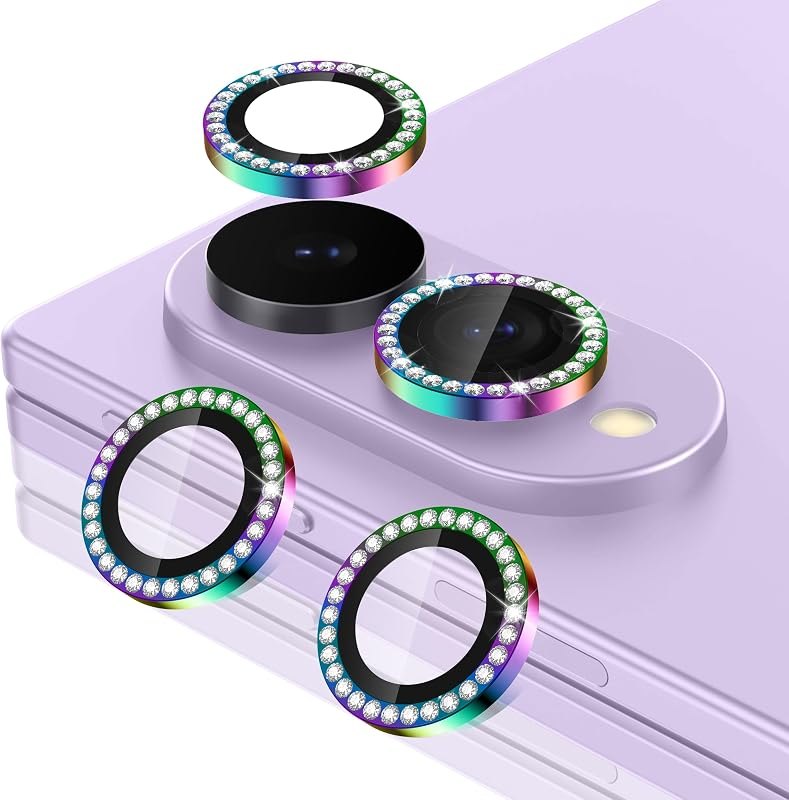 Casetego for Galaxy Z Fold 8 Camera Lens Protector,9H Hardness,Scratch Resistant,Ultra-thin Tempered Glass,Metal