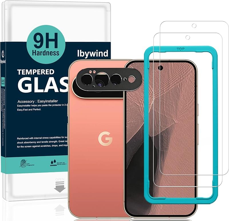Ibywind for Google Pixel 11 Pro XL 5G Screen Protector,2 Pack,9H Hardness Tempered Glass and Camera Lens