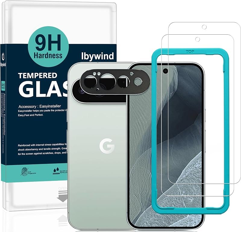 Ibywind for Google Pixel 11 Pro 5G Screen Protector,2 Pack,9H Hardness Tempered Glass and Camera Lens Protector,with