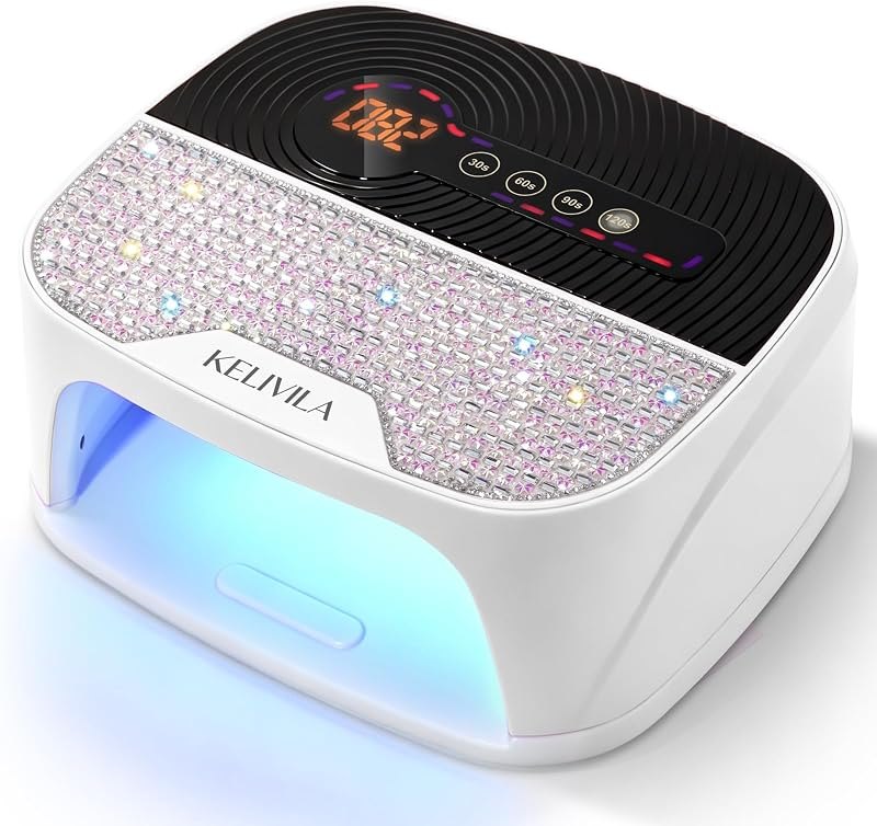 UV LED Nail Lamp for Gel Polish, Professional Gel Nail Dryer with 4 Timer Settings and Low Heat Auto-Sensor for