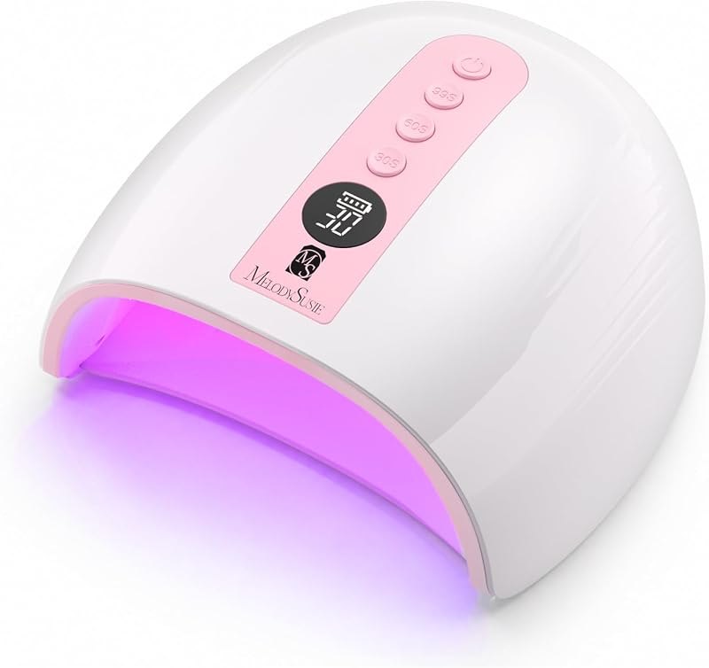 MelodySusie P-Plus30G Cordless UV Nail Lamp for Gels, LCD Display, 48W — gel nail lamp for both hands for gel nail