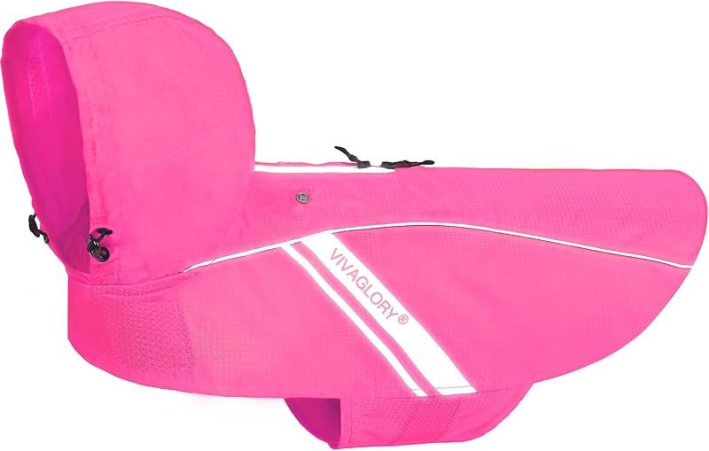 VIVAGLORY Dog Raincoat Rain Jacket for Dog, XXS, Pink — pets dog raincoat for pets dog raincoat