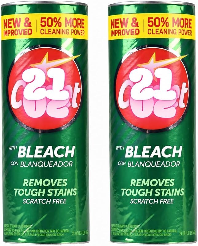 Multipurpose Cleaning Powder with Bleach, 21 oz, for Everyday Home Applications and General Household Use (2-Pack) —