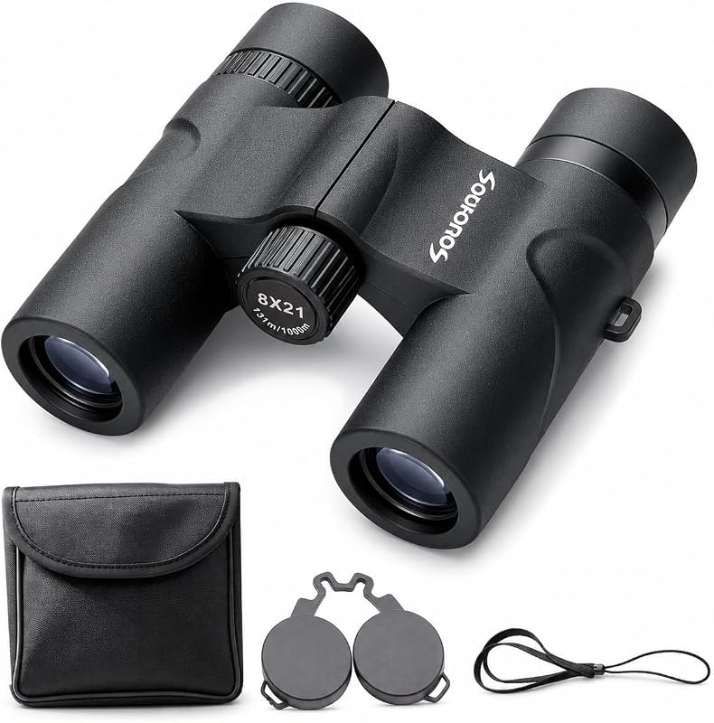 8x21 Compact Binoculars for Adults BAK4 Prism High Powered — Northern Lights Viewing Binoculars for northern lights