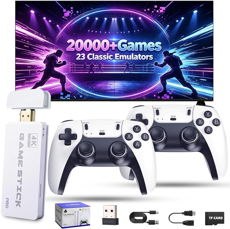 ZeroStory Retro Gaming Console, 2026 New 4K HDMI Video Games Console Stick — AI Game Console for game console