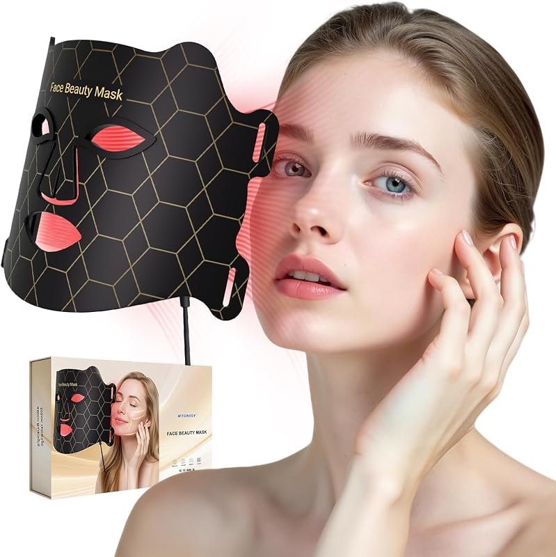 Red Light Mask Therapy for Face with 240 LED Mask 4 color mode 1800mAh Rechargeable Controller,850nm Near Infrared