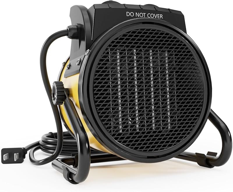 Outdoor Heater for Patio, 1500W Electirc Greenhouse Heater, Yellow