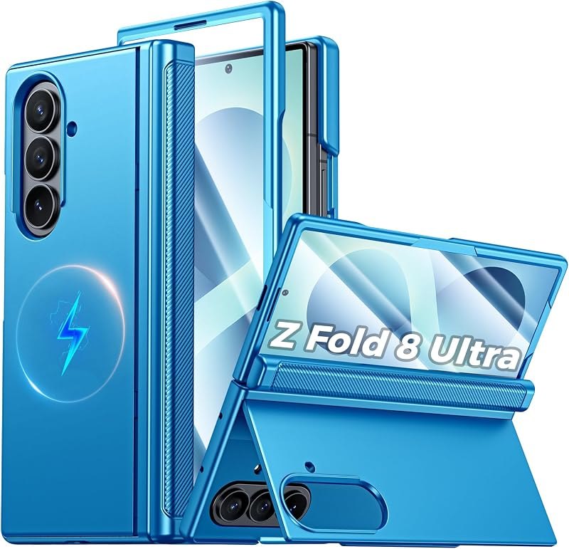 CENMASO for Samsung Galaxy Z Fold 8 Ultra Case with Stand, Fit for Magsafe — samsung galaxy fold ultra case for