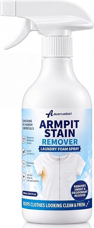 500ML Armpit Stain Remover Spray for Clothes Laundry, Plant-Based — white clothes bleach for white clothes bleach
