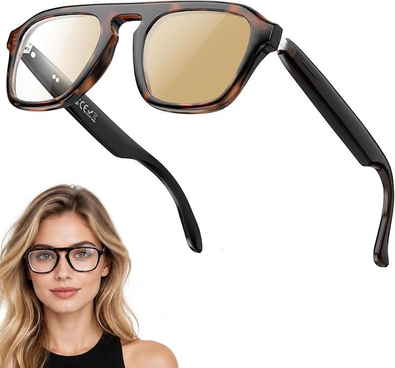 Bluetooth Smart Glasses for Women, Photochromic Polarized Sunglasses — best smart glasses with microphone for smart