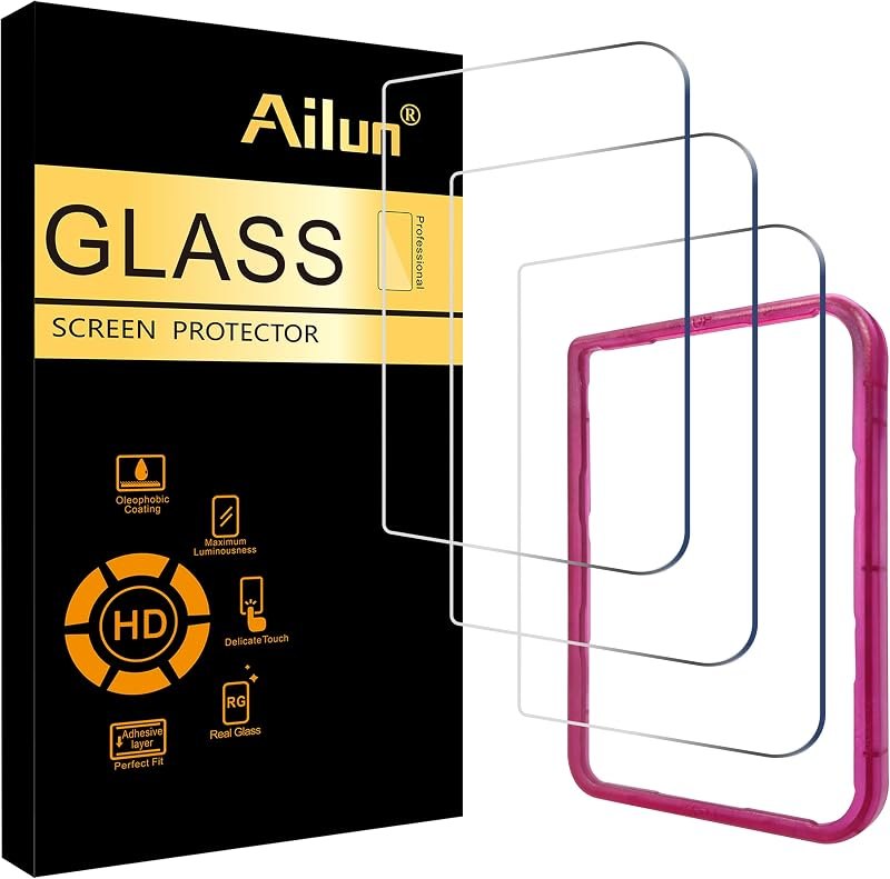 Ailun 3 Pack Outer Screen Protector for iPhone Duo, Tempered Glass — apple iphone duo screen protector for apple