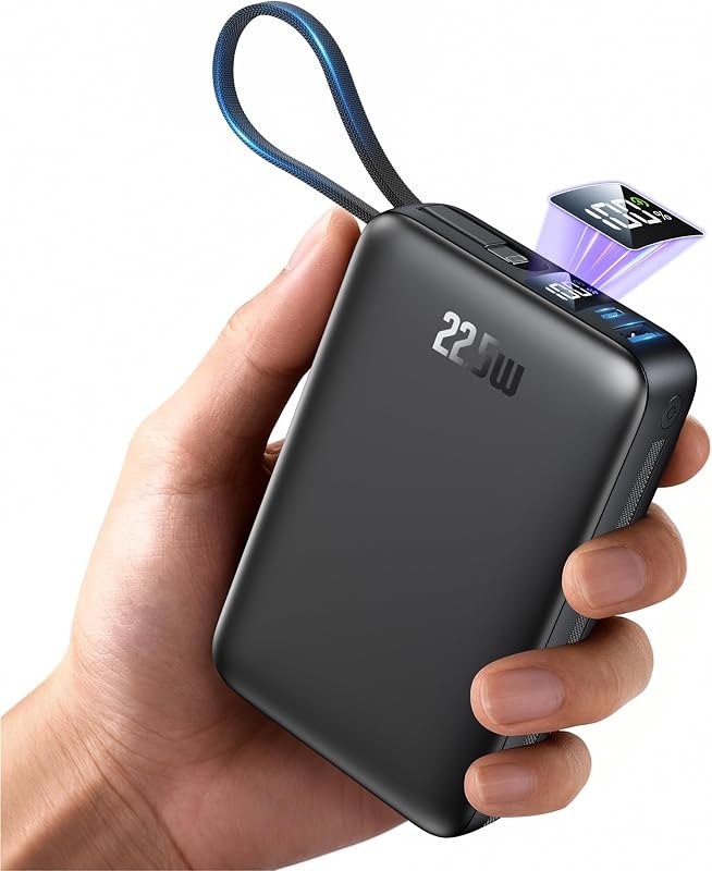 Portable Charger 50000mAh, 22.5W Fast Charge Power Bank Built-in 2 Cable — Emergency Power Bank for emergency power bank