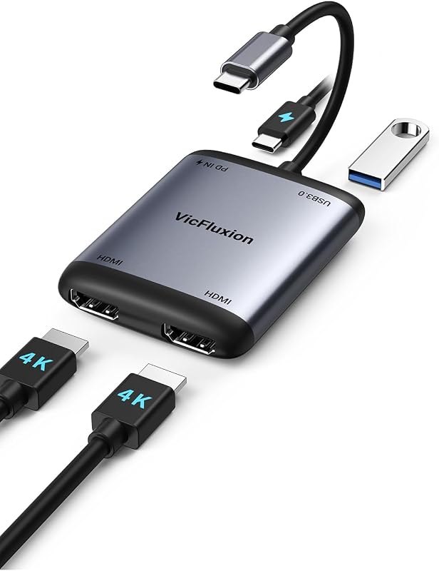 USB C to Dual HDMI Adapter, Dual 4K@60Hz Monitors Adapter for Laptop — usb c hdmi adapter for usb hdmi adapter