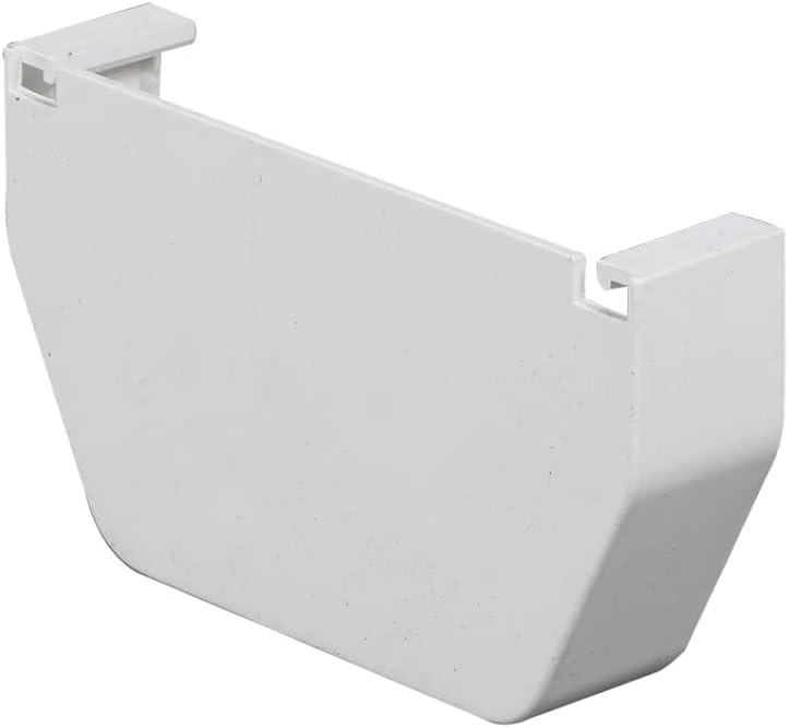 Rocky Mountain Goods 5" Left Vinyl Gutter End Cap — best 5 inch K style gutter for inch style gutter