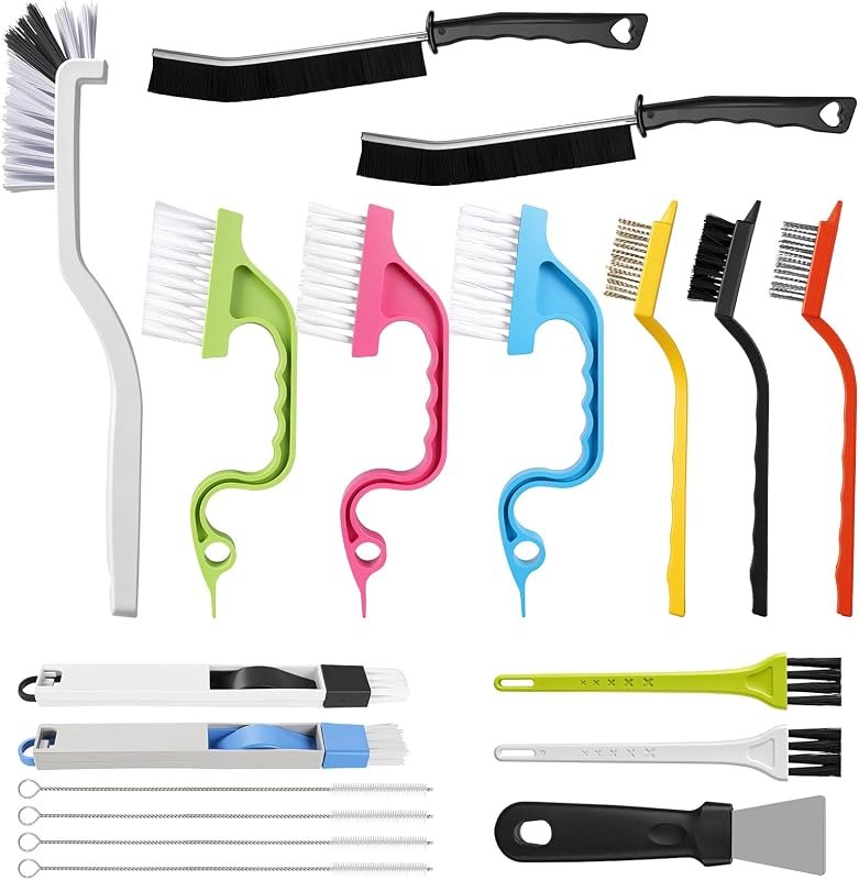 Crevice Cleaning Brush, 18 Pcs — grout cleaner brush for grout cleaner brush