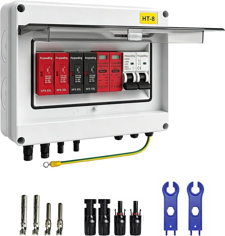 Solar PV Combiner Box ,for Solar Panel System, 2 Input 1 Out — off solar panel for off solar panel