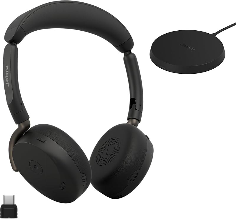 Evolve3 65 Flex Wireless Bluetooth Headset with Mic, MS Teams, USB-C — Jabra Evolve2 40 headset for jabra evolve2
