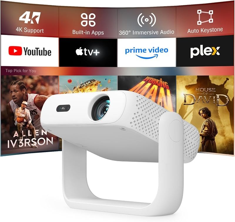 1080P Mini Projector with Wifi and Bluetooth, Built-in Apps — mini outdoor projector for mini outdoor projector