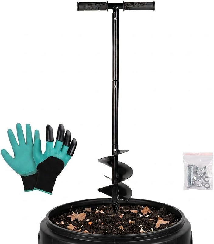 Compost Aerator Tool Kit, 33.5 in Turner, 5.9 in Spiral Auger