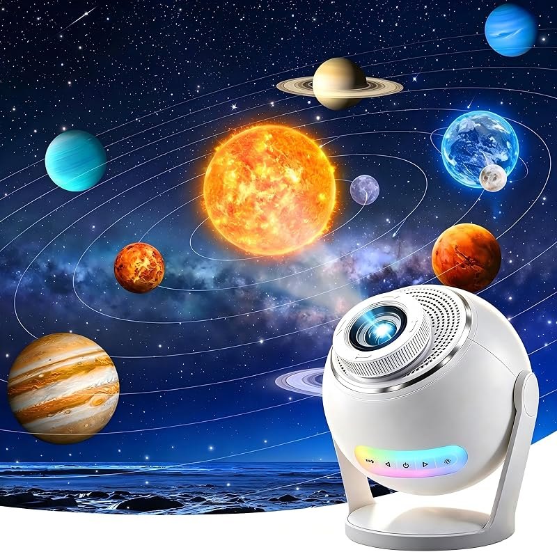 3D Galaxy Projector,Smart APP 60 Scenes Star Projector Bluetooth Speaker — Star Chart Projector for star chart projector