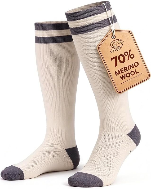70% Merino Wool Compression Socks 15-20 mmHg For Women Men — graduated compression socks for graduated compression socks