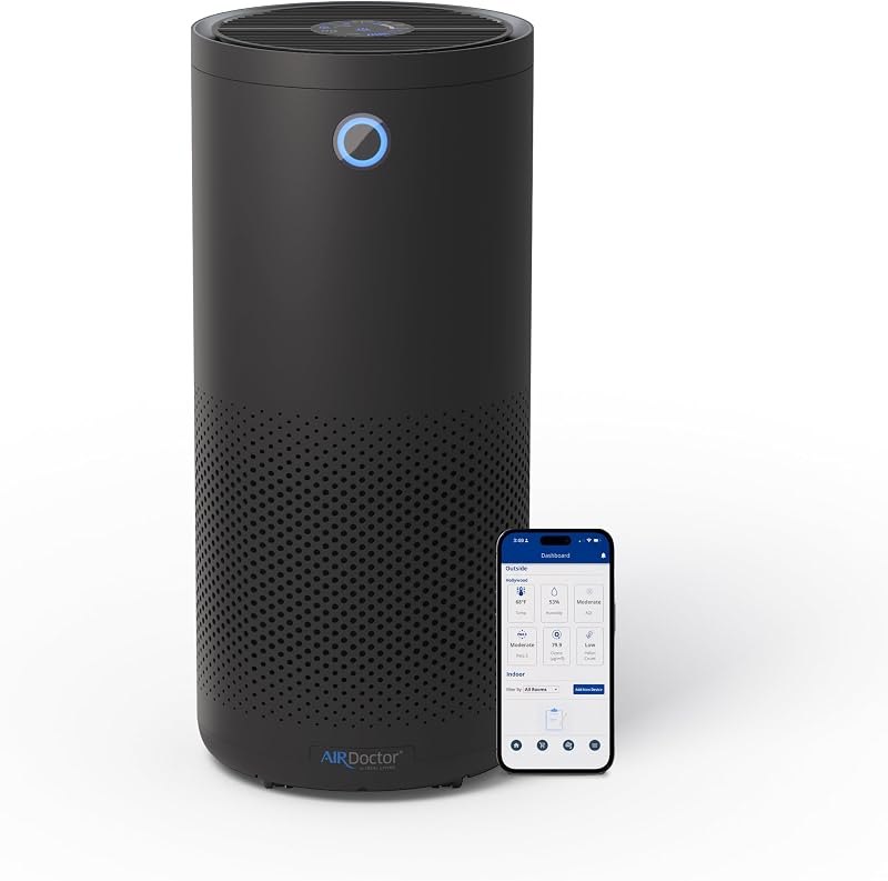AIRDOCTOR AD4000 Smart Air Purifier. Perfect for Large Rooms, Home up to 2,776 ft2. Removes Allergens, Smoke, Dust