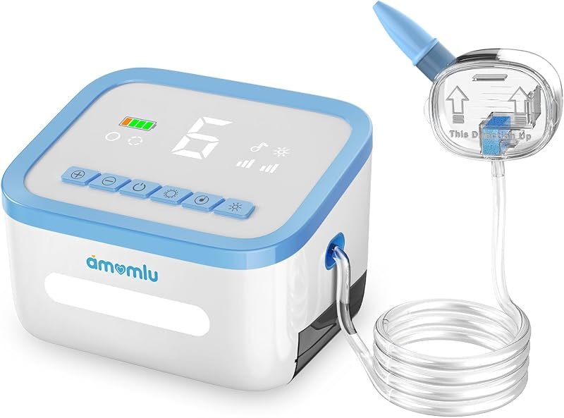 Electric Nasal Aspirator for Baby-NoseRelief Pro, Baby Nose Sucker with AMOFlow™ Dual-Pump Airflow Technology, Smart
