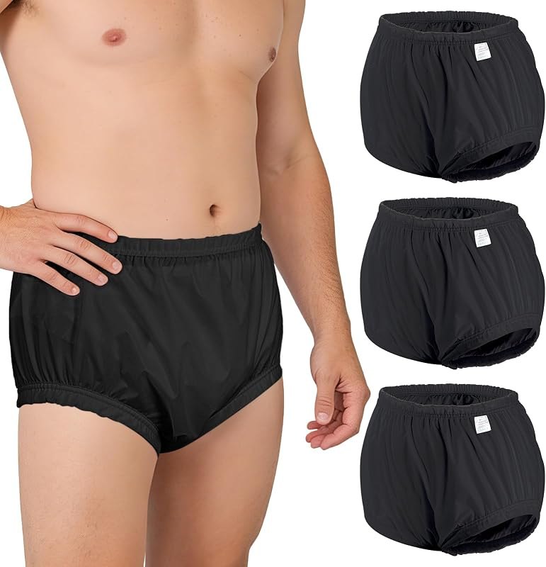 Carer Adult Diaper Cover for Incontinence Noiseless Unisex 3 Pack Black XL — adult diapers for men for adult diapers men
