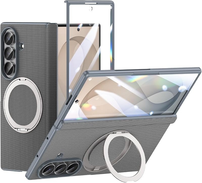 For Samsung Galaxy Z Fold 8 Ultra Case Slim Tech Woven Texture with Stand — best Galaxy Z Fold 8 Ultra inner scr for