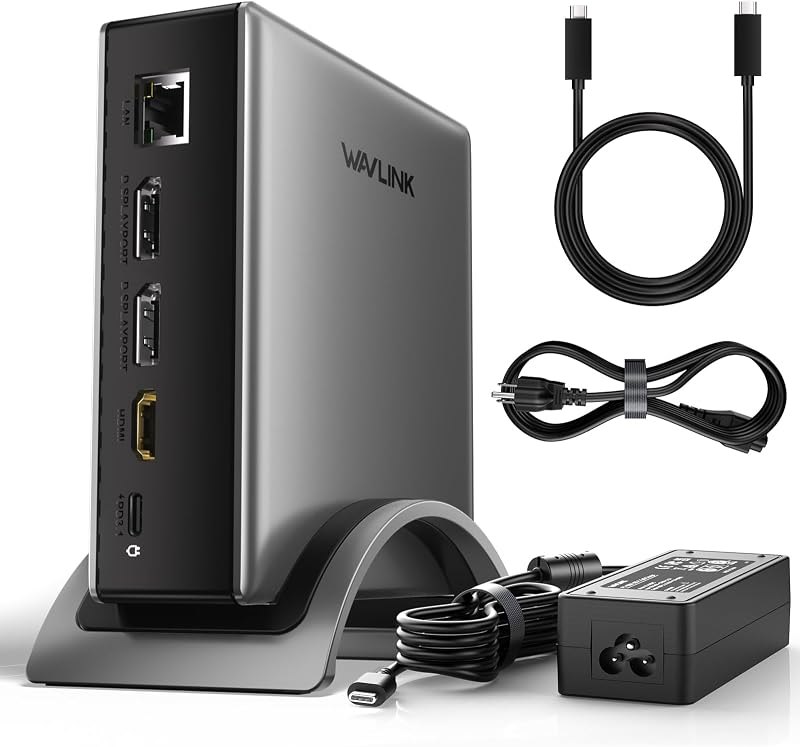 Laptop docking station,WAVLINK PD3.1 dock, dual DisplayPort, HDMI — laptop dock Thunderbolt for laptop dock thunderbolt