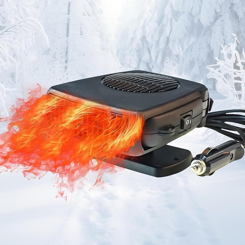 Car Heater 12V 200W, 2-in-1 Portable Heating & Cooling Fan, 2027 New Upgrade Fast Defroster for Windshield, Plug into