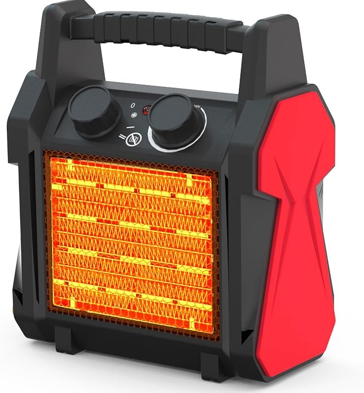 Buyplus Outdoor Heater, 1500W Patio Heater for Garage, Portable Electric Space Heaters with Overheat Tip-Over