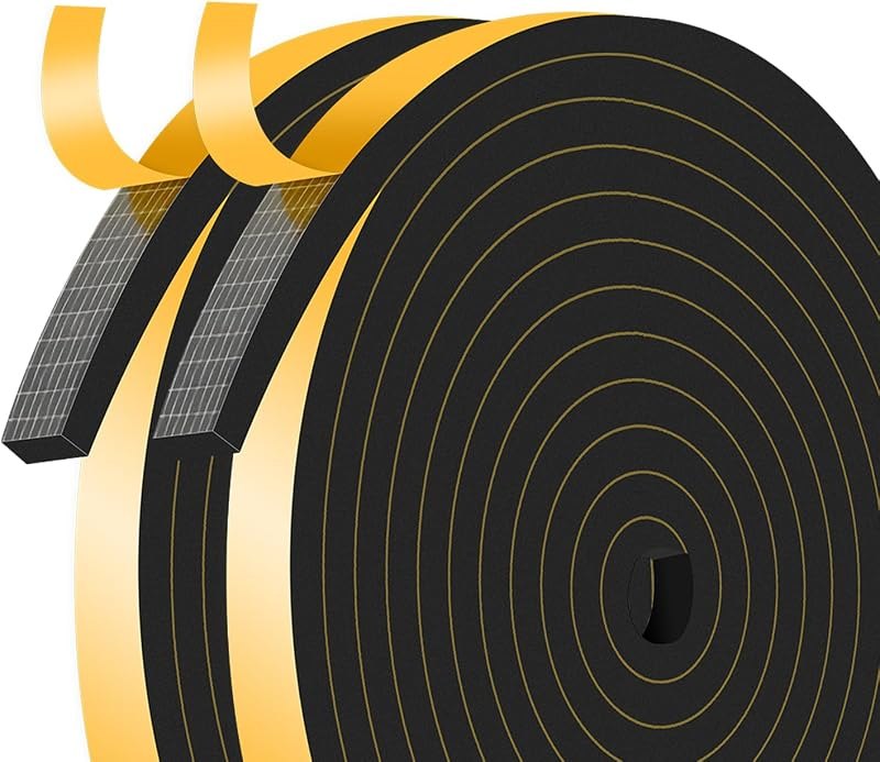Weather Stripping Soundproof Door Window Seal 1/2 in x 1/4 in x 26Ft — Heavy Duty Window Seals for heavy duty window