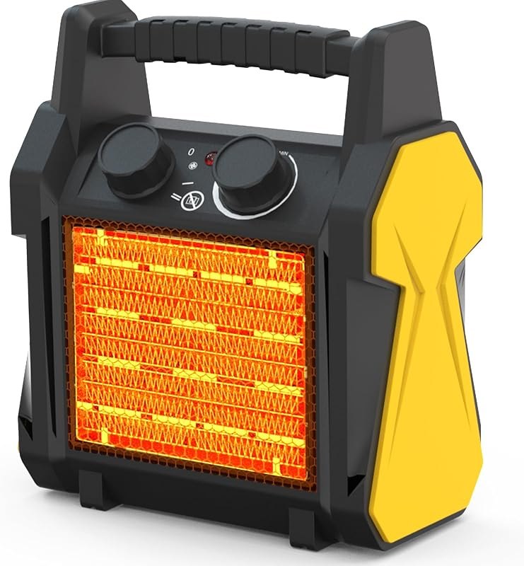 Buyplus Outdoor Heater, 1500W Patio Heater for Garage, Portable Electric Space Heaters with Overheat Tip-Over