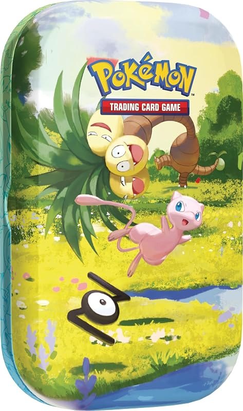 30th Anniversary Celebration Mini Tin - Mew by JCC Pokémon (1 Sticker, 1 Illustrated Card and 2 Upgrade Envelopes) —