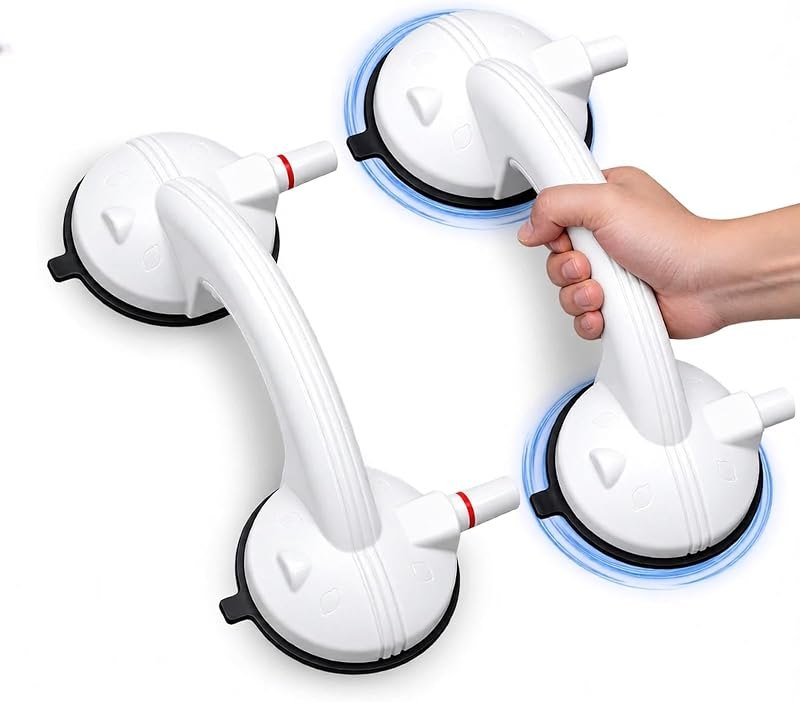 2 Pack Suction Grab Bars for Shower,Shower Handles for Seniors — suction cup grab bar for suction cup grab bar