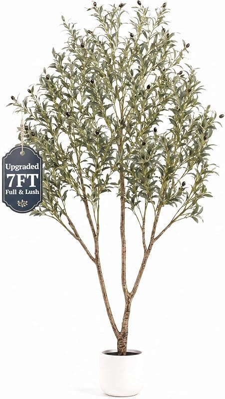 Olive Trees Artificial Indoor 7FT, Tall Faux Olive Tree — potted faux tree for potted faux tree