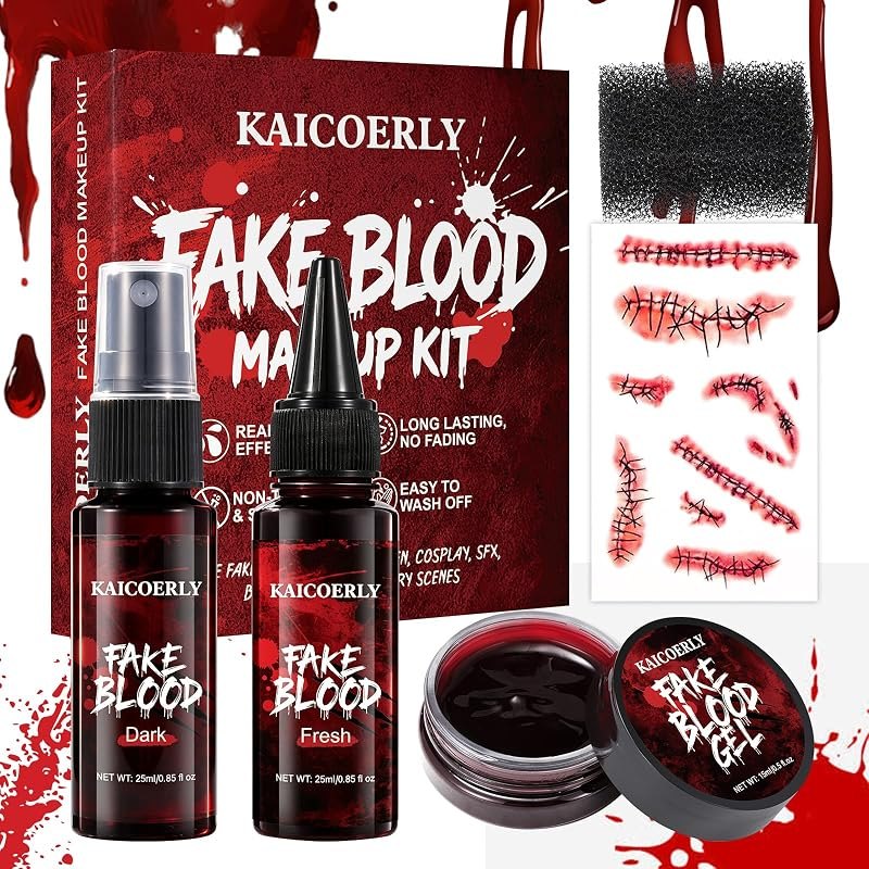Halloween Fake Blood Kit SFX Makeup, Festival Costume, Face Paint