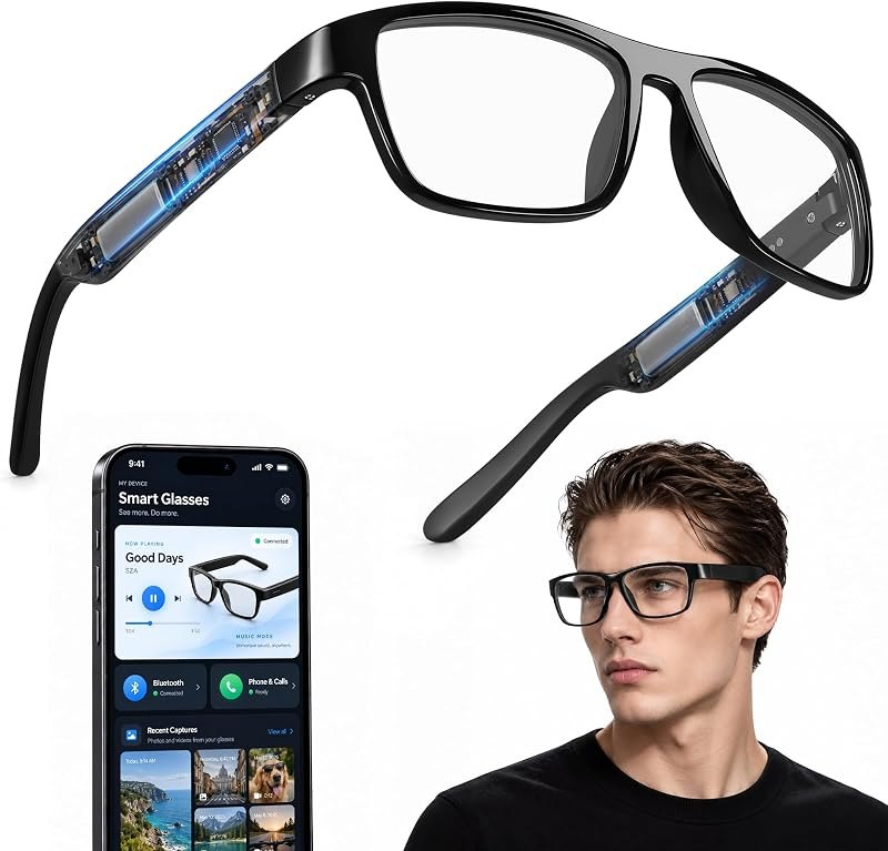 Bluetooth Smart Glasses, Blue Light Glasses for Women Men — open ear smart glasses for open ear smart glasses
