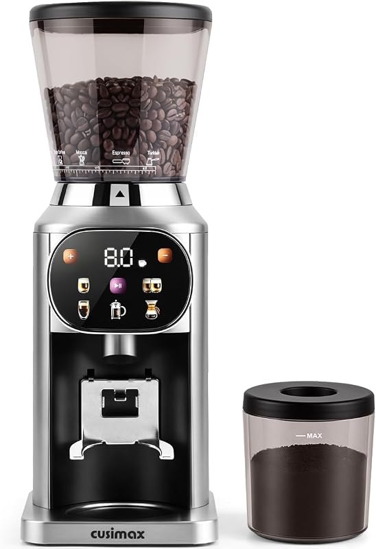 Coffee Grinder, CUSIMAX Electric Burr Coffee Grinder with 48 Grind Settings — burr grinder for home coffee maker