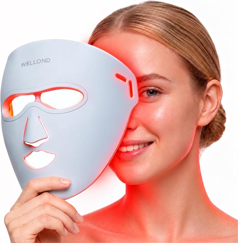 Red Light Therapy for Face, 4 Modes, Red & Near Infrared LED Mask — best white light led face mask for white light led