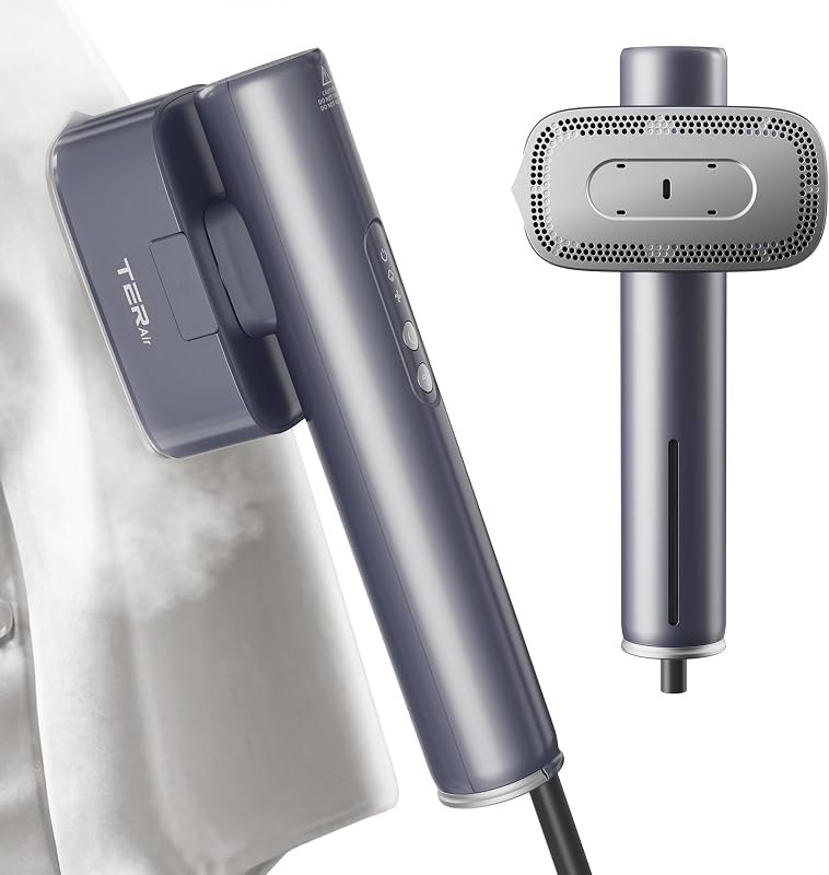 Vacuum Steamer for Clothes, Handheld Travel Garment Steamer with Suction — portable clothes steamer for portable